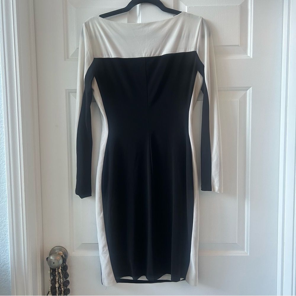 Ralph Lauren Long Sleeve Ruched Stretchy Dresss